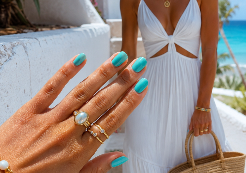 25 Turquoise Blue Nail Ideas for the Ultimate Beachy Aesthetic